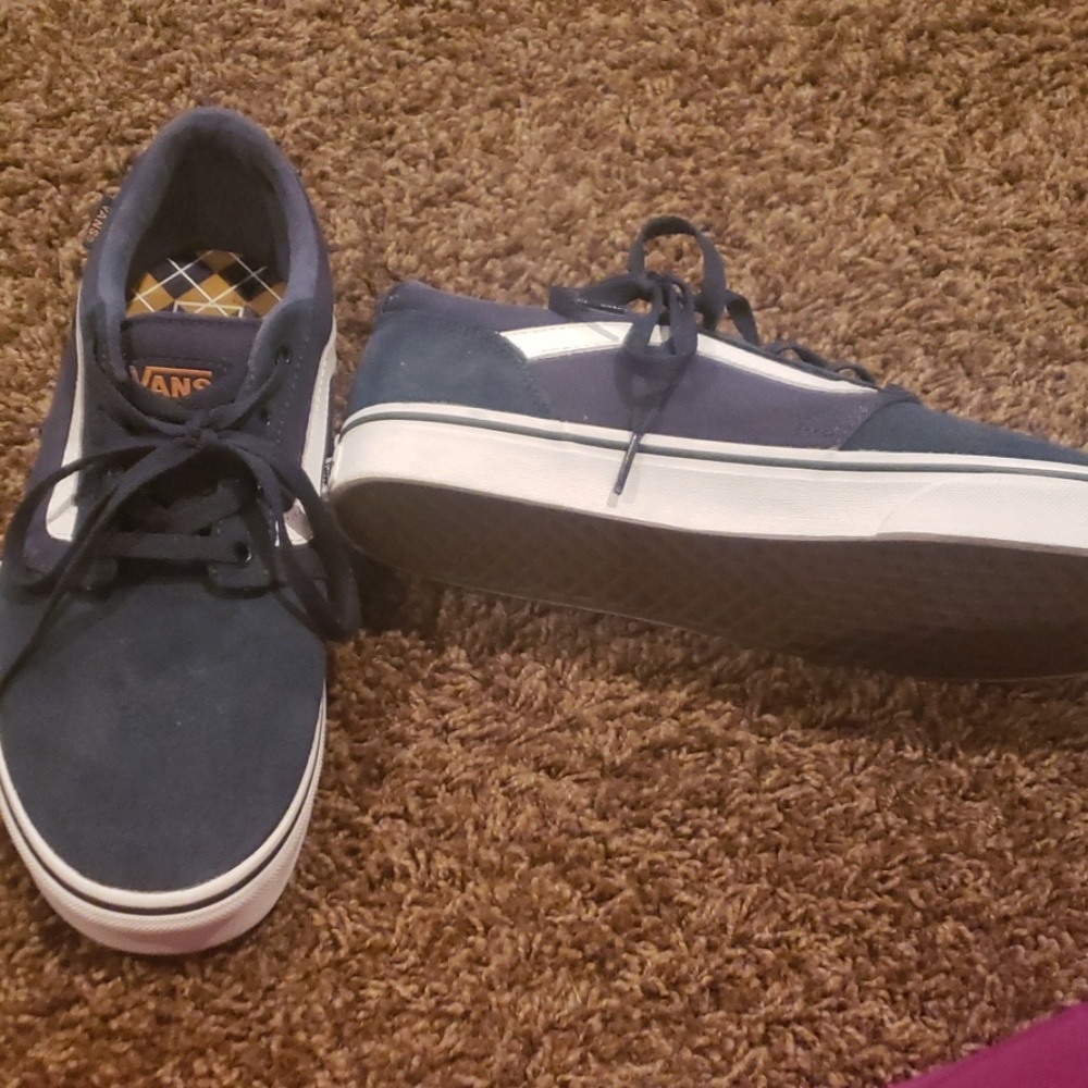 Brand new Navy blue suede Vans